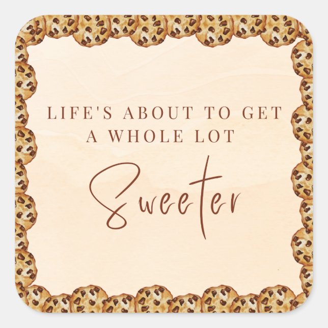 Chocolate Chip Cookie Shower Favour Tag (Front)