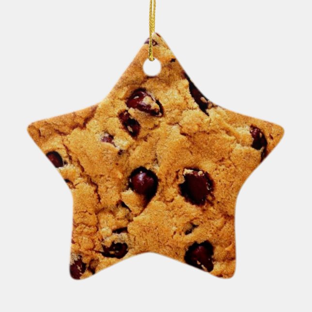 Chocolate Chip Cookie Star Ornament (Front)