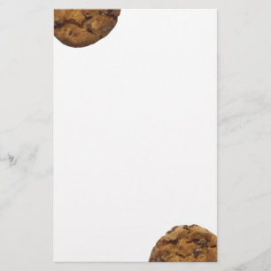 Chocolate chip cookie stationery