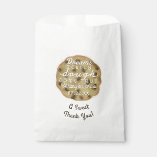 Chocolate Chip Cookie Wedding Treats Dreams Dough Favour Bags