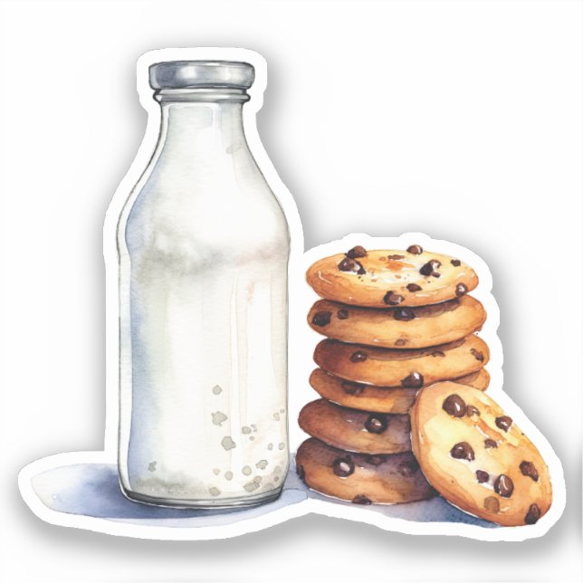 Chocolate Chip Cookies and Milk (Front)
