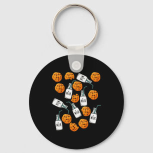 Chocolate Chip Cookies And Milk Funny Costume Key Ring