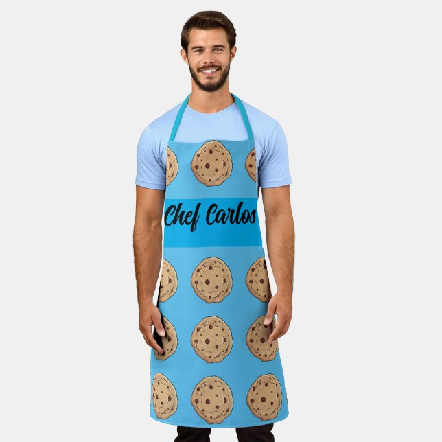 Chocolate Chip Cookies Baker All-Over Print Apron (Worn)