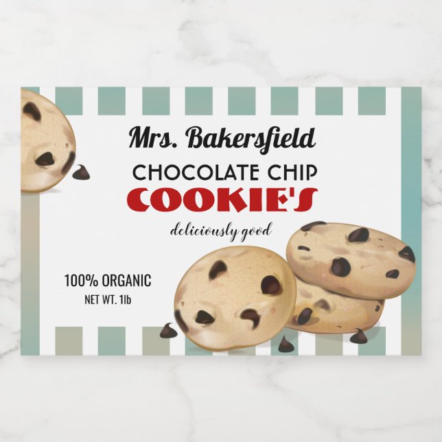 Chocolate Chip Cookies Baking Gift Food Label (Single Label)