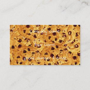chocolate chip cookies business card