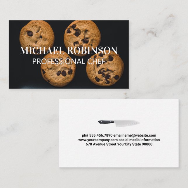 Chocolate Chip Cookies Business Card (Front/Back)