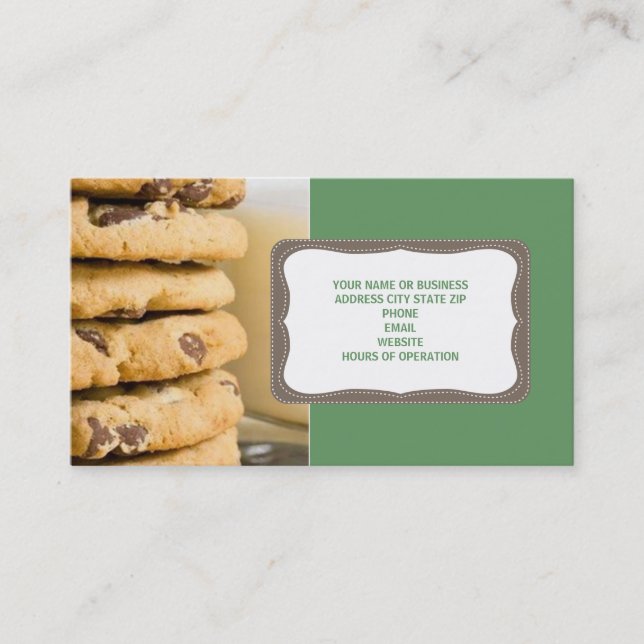 Chocolate Chip Cookies Business Cards (Front)
