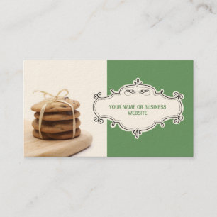 Chocolate Chip Cookies Business Cards {Green}