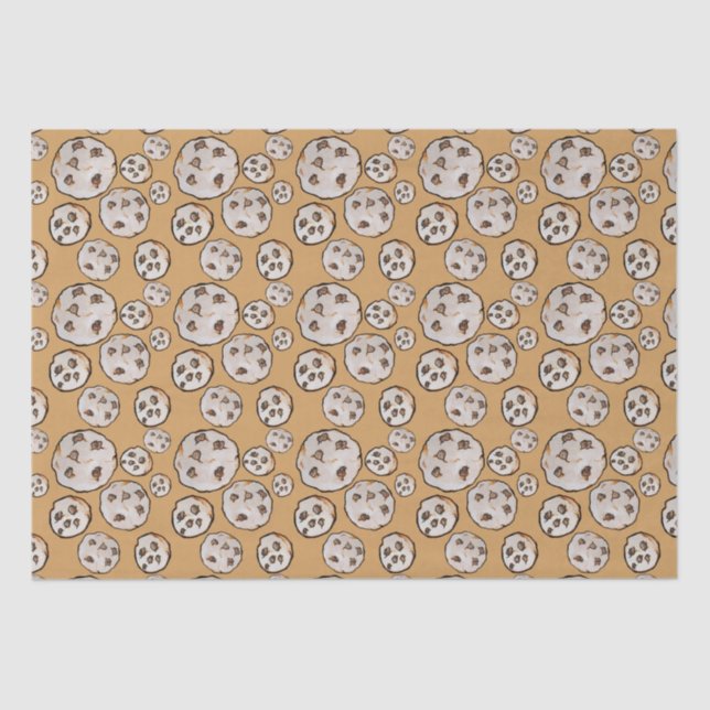 Chocolate Chip Cookies Cookie lover Tissue Paper (Front)
