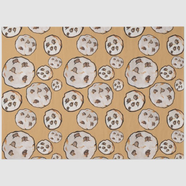 Chocolate Chip Cookies Cookie lover Tissue Paper (Front)