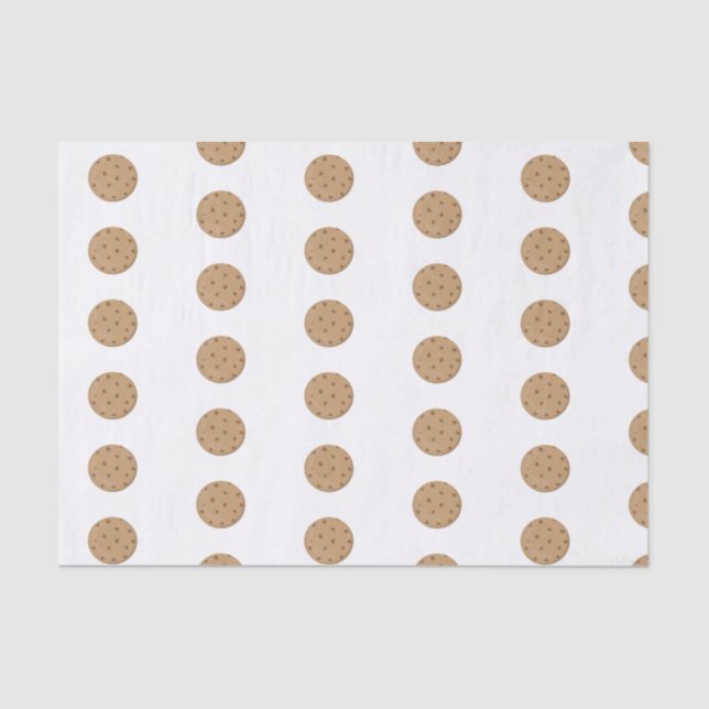 Chocolate Chip Cookies Cute Illustrated Tissue Paper (Front)