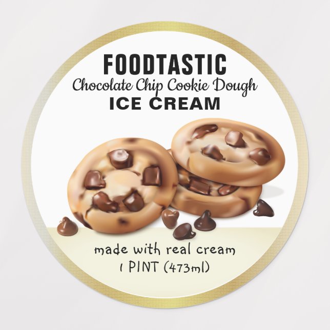 Chocolate Chip Cookies Package Labels (Design 1)