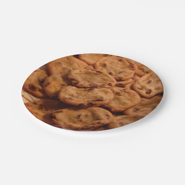 Chocolate Chip Cookies  Paper Plate (Angled)
