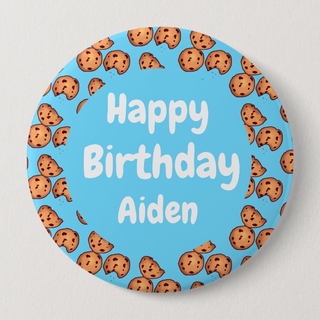 Chocolate Chip Cookies Pattern Balloon 10 Cm Round Badge (Front)