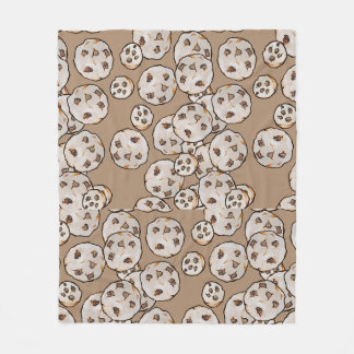 Chocolate Chip Cookies Pattern Fleece Blanket