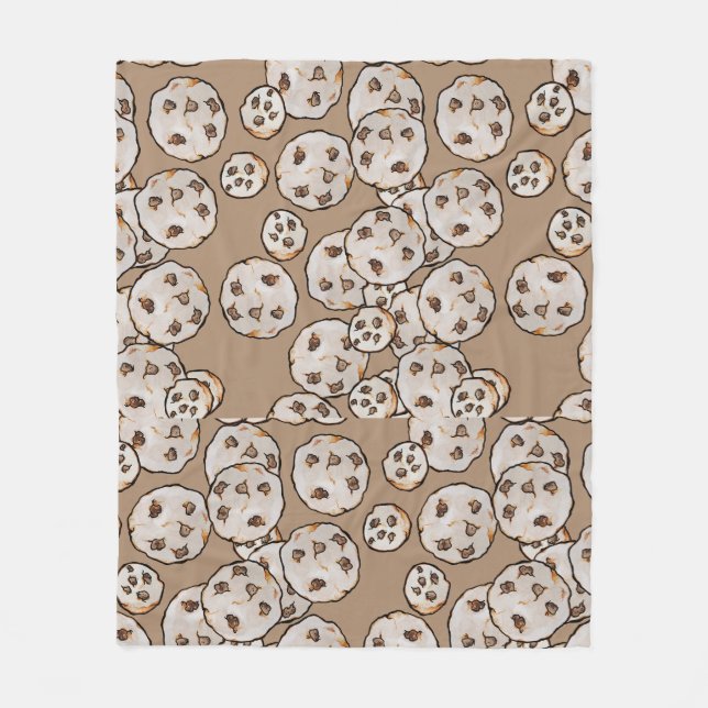 Chocolate Chip Cookies Pattern                     Fleece Blanket (Front)