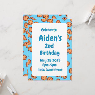 Chocolate Chip Cookies Pattern Invitation