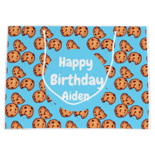 Chocolate Chip Cookies Pattern Large Gift Bag