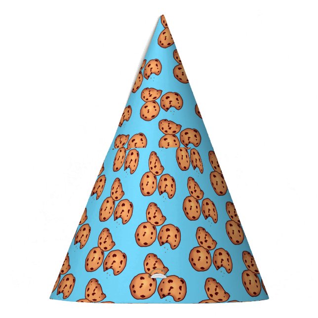 Chocolate Chip Cookies Pattern  Party Hat (Left)