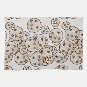 Chocolate Chip Cookies Pattern Tea Towel