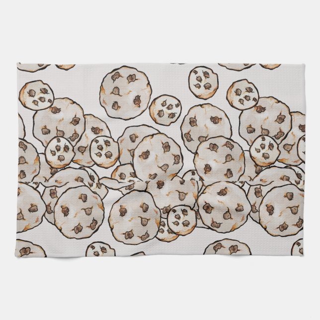 Chocolate Chip Cookies Pattern                     Tea Towel (Horizontal)