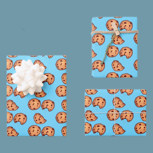 Chocolate Chip Cookies Pattern Wrapping Paper Sheet (Creator Uploaded)