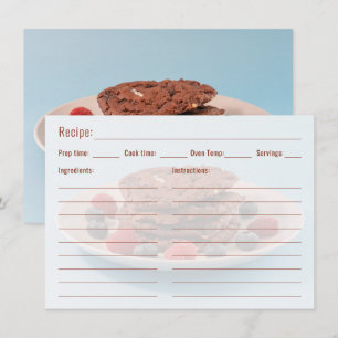 Chocolate Chip Cookies Photo With Recipe Template