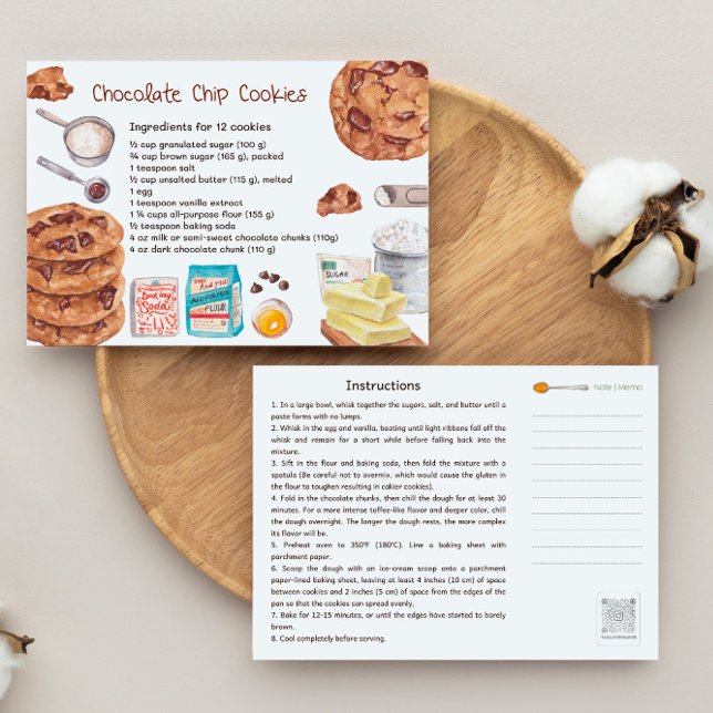 Chocolate Chip Cookies Recipe Card (Creator Uploaded)
