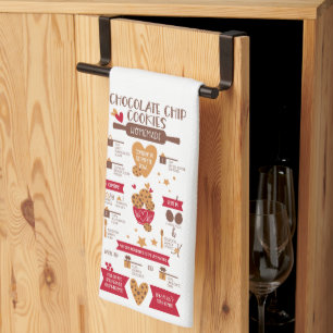 Chocolate Chip Cookies Recipe Tea Towel