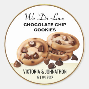 Chocolate Chip Cookies Thank You Wedding Classic Round Sticker