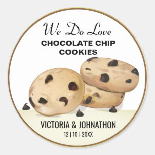 Chocolate Chip Cookies Thank You   Wedding Classic Round Sticker