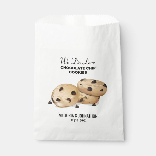 Chocolate Chip Cookies Thank You | Wedding Treat Favour Bags (Front)