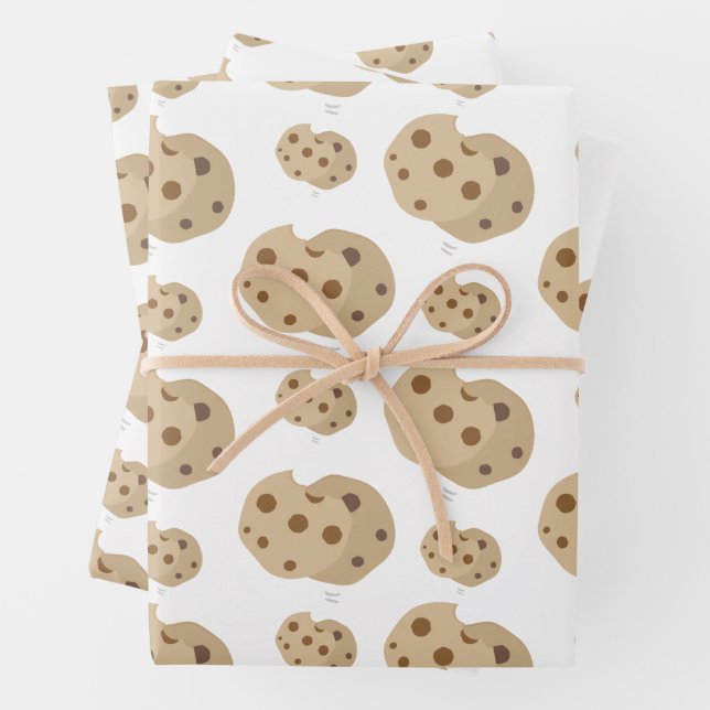 Chocolate Chip Cookies Wrapping Paper Sheet (In situ)