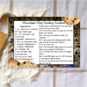 Chocolate Chip Cowboy Cookies Recipe Card