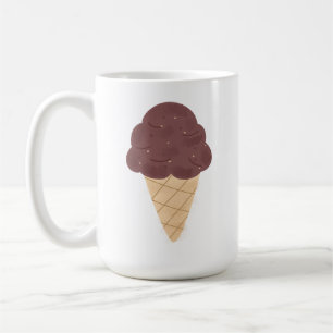 Chocolate Chip Ice Cream Cone Gift for Foodies Coffee Mug