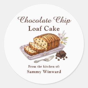 Chocolate Chip Loaf Cake Gift Label