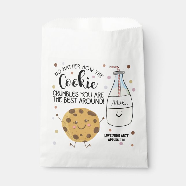 chocolate chip no matter how the cookie crumbles  favour bags (Front)