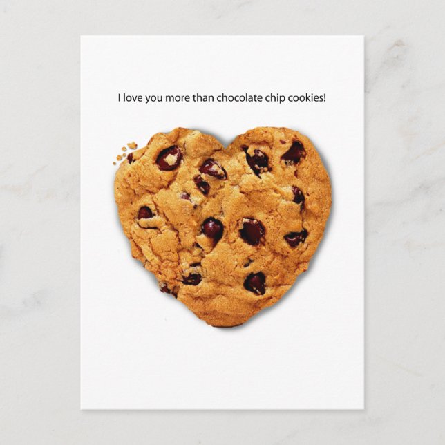 Chocolate Chip Post Card Valentine (Front)