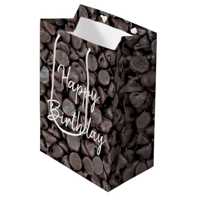 Chocolate Chips Birthday Medium Gift Bag (Front Angled)
