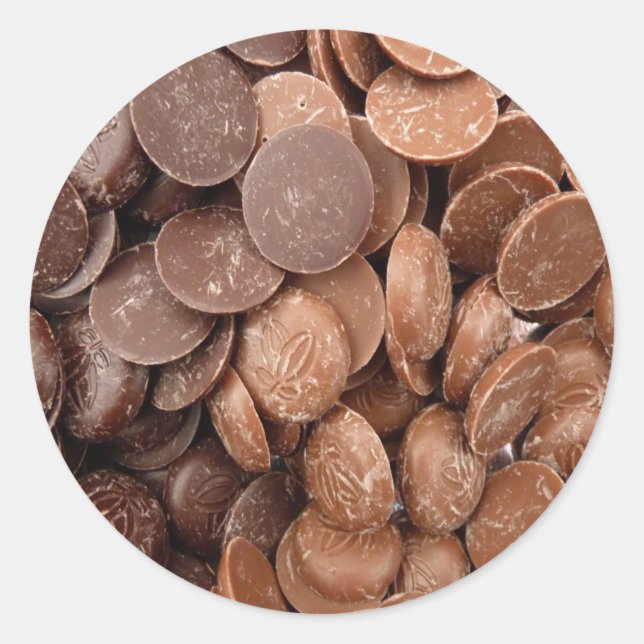 chocolate chips classic round sticker (Front)