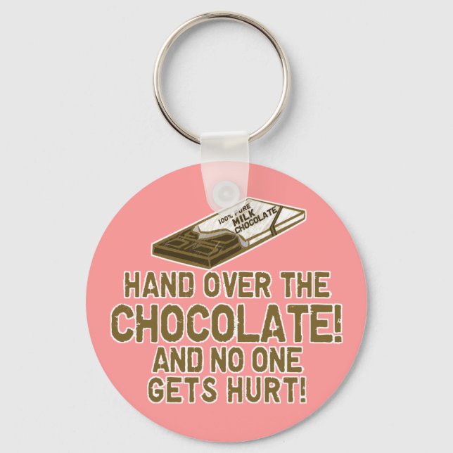 Chocolate Chocoholic Key Ring (Front)