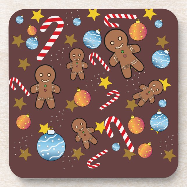 CHOCOLATE CHRISMAST PATTERN STYLE MOUSE PAD GIFT B COASTER (Front)