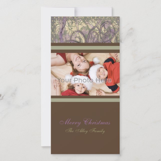 Chocolate christmas photocard holiday card (Front)