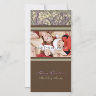 Chocolate christmas photocard holiday card