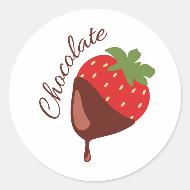 Chocolate Classic Round Sticker (Front)