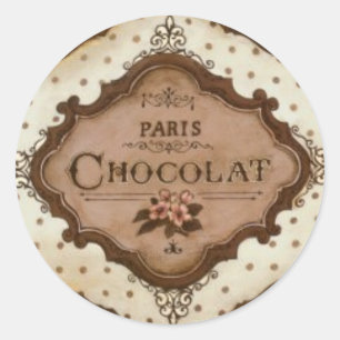 chocolate classic round sticker