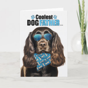 Chocolate Cocker Dog Coolest Dad Ever Father's Day Holiday Card