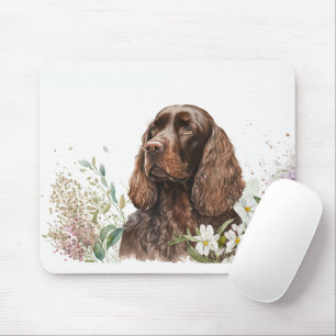 Chocolate Cocker Spaniel in Lilacs Mouse Mat
