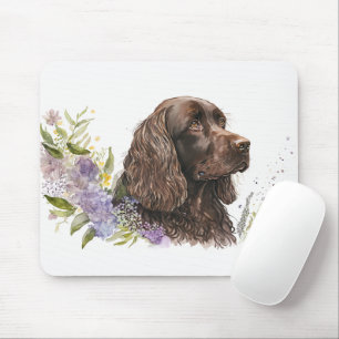 Chocolate Cocker Spaniel in Lilacs Mouse Mat