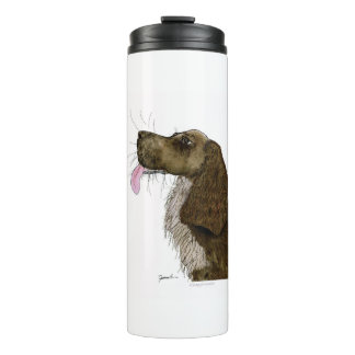 chocolate cocker spaniel portrait thermal tumbler